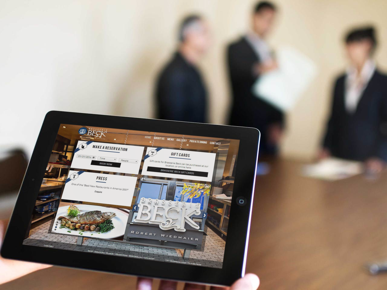 Brasserie Beck Website Tablet